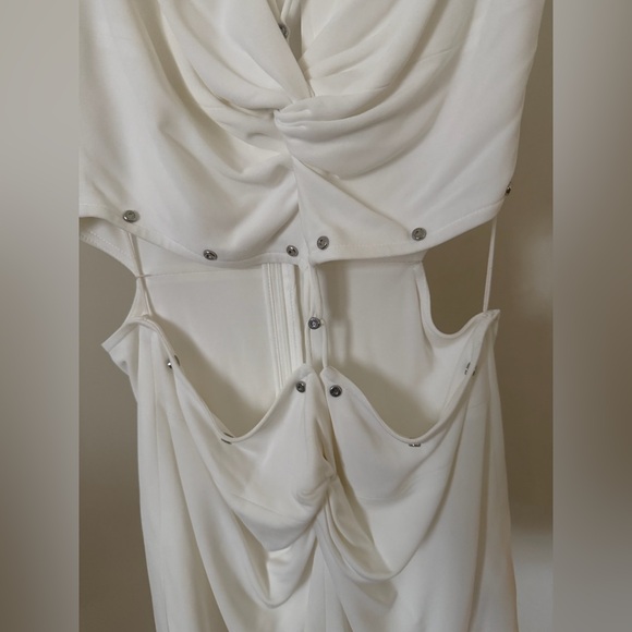 Dion‎ Lee Rivet Drape Mini LS Dress